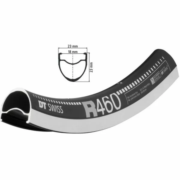 DT SWISS R460 28" Cykelfælg (622-18 | VL | 65mm | 28 Huller)