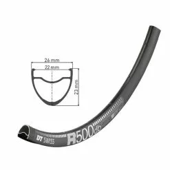 DT Swiss R500 DB Cykelfælg (28" | 622-22 | 32 Huller)