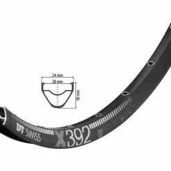 DT SWISS X392 29" Cykelfælg (622-20 | VL | 65mm | 28 Hul)