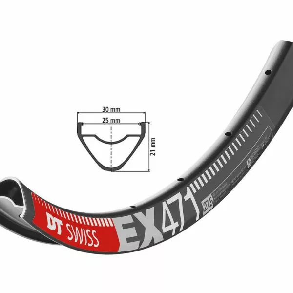 DT SWISS EX471 27,5" Cykelfælg (584-25 | VL | 65mm | 28 Huller)