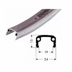 Schürmann Cykelfælge 20" (406-19 | VL 85mm | 36 Huller | Uden øskener | Sølv)