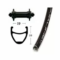 BIKE PARTS Forhjul 28x1,75 SSP 36 Huller Airline 1 (sort)