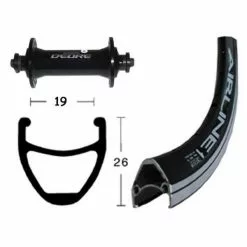 BIKE PARTS Forhjul (28" | 1,75" | Deore SSP 36 Huller | Airline 1)