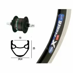 BIKE PARTS Forhjul (26" | 1,75" | Nav Dynamo DH3N31 | Xplorer Rigid | Sølv)
