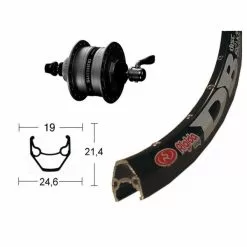 BIKE PARTS Forhjul (28" | DH3D37 | CL | 6 Huller | SSP | 36 Huller | ZAC 2000)