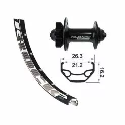 BIKE PARTS Forhjul (27,5" | XLC | 6-hullet | SSP | Sort)