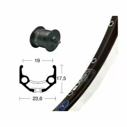 BIKE PARTS Forhjul 28x1,75 Nav Dynamo 3N31 SSP 36 Huller Rigida Zac 19 Niro-Speich (sølv)