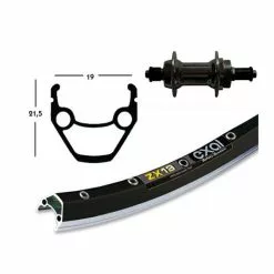 BIKE PARTS Baghjul (26" | 1,75" | 6/7-speed | Rigid | QR | Sølv)
