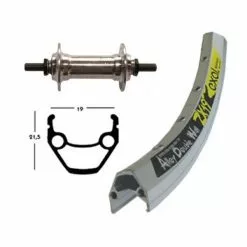 BIKE PARTS Forhjul 26x1,75 Alu Starr 36 Huller Exal ZX 19 (sølv)