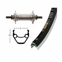 BIKE PARTS Forhjul 28x1,75 Alu Starr 36 Huller Exal ZX 19 Poleret (sølv)
