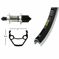 BIKE PARTS Bike-Parts Rear 28x1.75 TX 800 8/10 For SSP 36L Exal ZX 19 Pin (silver)