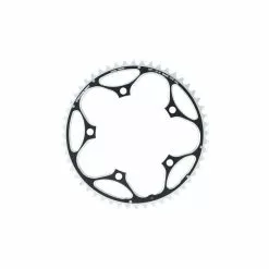 Stronglight Zircal 7075 T6 Kædeblad (130mm | 52 Tænder | Sort / Sølv)