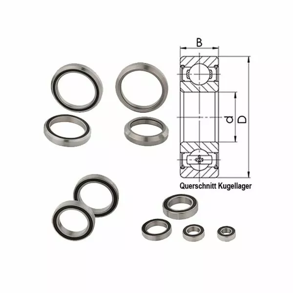 Quaxar 0609 Industrielt Leje (9x24x7mm)